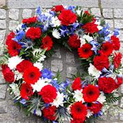 Red, White &amp; Blue Wreath