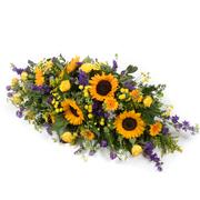 Sunflower casket spray