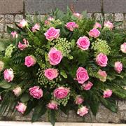 Pink Rose Casket  Spray